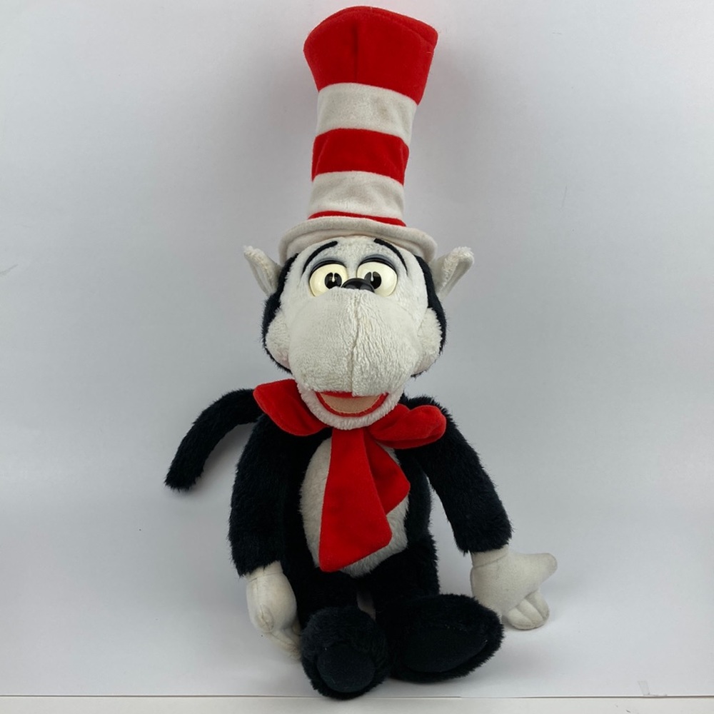 VTG Cat in the Hat Plush Stuffed Animal Toy Talking 18”